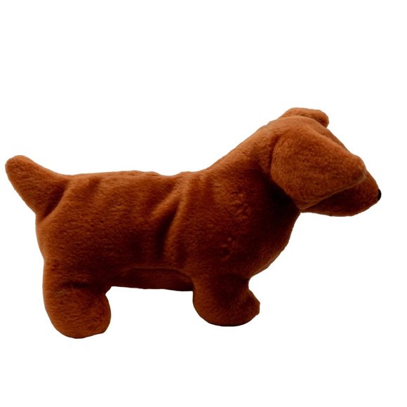 Dachshund Plush Weenie Dog Ty Bow Wow Beanie Stuffed Animal Crinkle - Picture 4 of 10